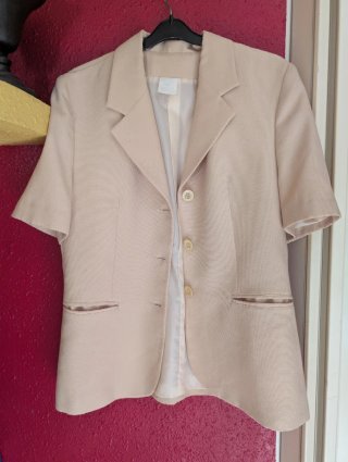 Chaqueta de Manga Corta Beige