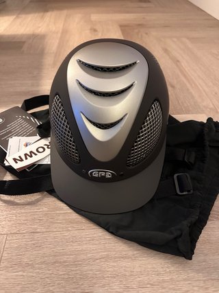 Casco tg 57, GPA, brown/grey, nuovo con cartellino