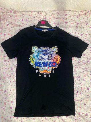 Camiseta Kenzo Negra Multicolor Talla XL