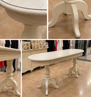 Mesa Consola Shabby Chic Beige