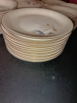 Servizio Porcellana Bavaria Vintage Fiori Oro