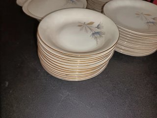 Servizio Porcellana Bavaria Vintage Fiori Oro