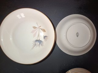 Servizio Porcellana Bavaria Vintage Fiori Oro