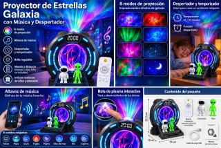 Proyector Galaxia con Música y Alarma