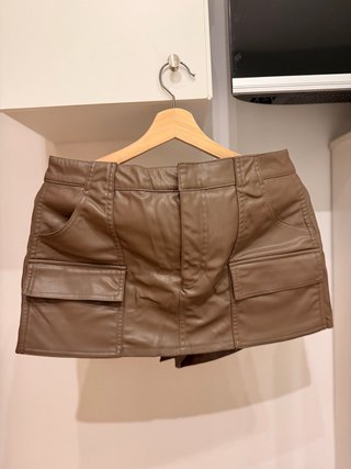 Minifalda Cargo Piel