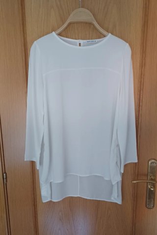 Blusón Blanco Bajo Peto Talla 38