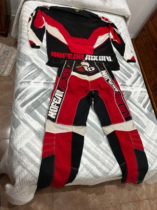 Equipación Motocross No Fear Roja y Negra