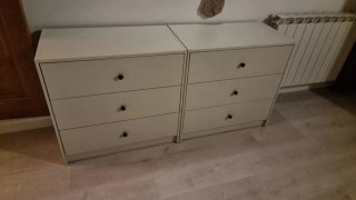 2 Cajoneras Beige y Blancas