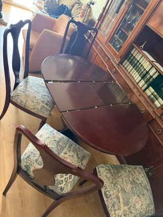Mesa de comedor extensible de madera