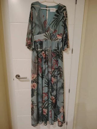Vestido largo estampado floral