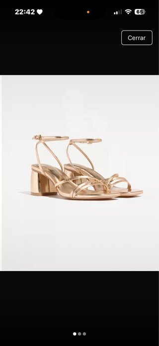Sandalias de tacón doradas