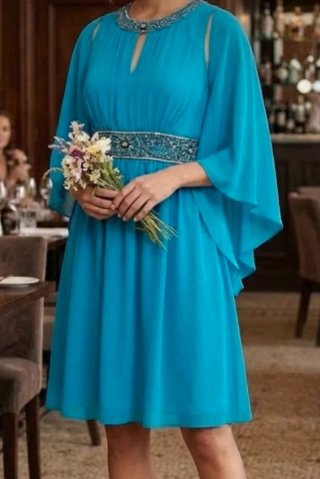 Vestido de fiesta turquesa
