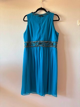 Vestido de fiesta turquesa