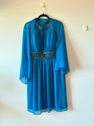 Vestido de fiesta turquesa