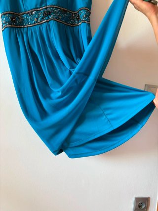Vestido de fiesta turquesa