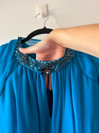 Vestido de fiesta turquesa