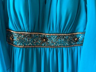 Vestido de fiesta turquesa