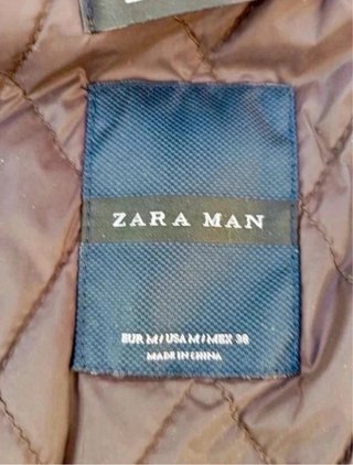 Abrigo Militar de Lana Zara Azul Talla M
