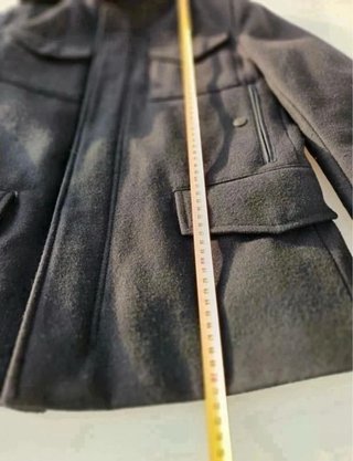 Abrigo Militar de Lana Zara Azul Talla M
