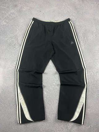 Adidas pantalón chándal retro negro blanco talla L