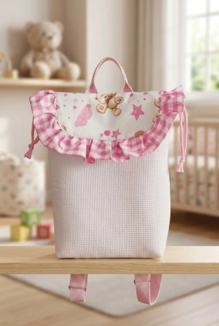Bolsa de bebé con ositos y volantes