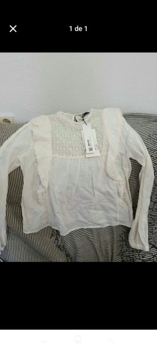 Blusa Zara Blanca Talla S