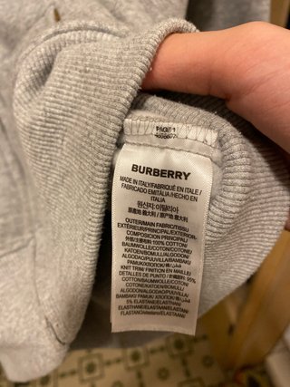 Sudadera Burberry Gris Talla M