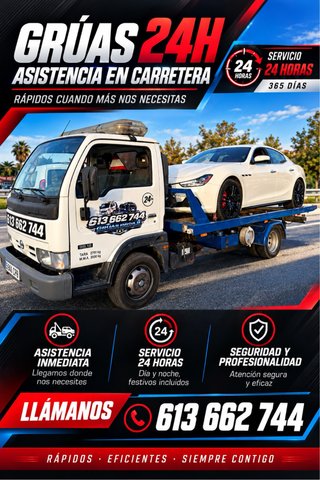 GRUA ASISTENCIA TRASLADO VEHICULOS 24H Malaga