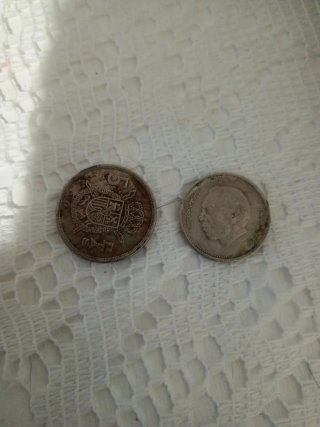 2 Monedas Antiguas de 5 Pesetas