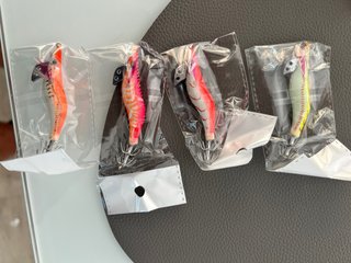 Lote 4 señuelos pesca calamar