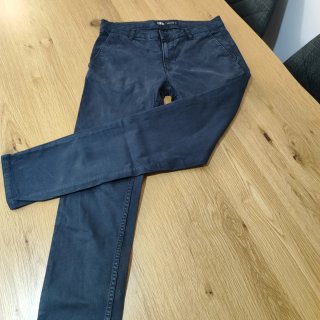 Pantalón Chino Zara Azul Marino Talla 40