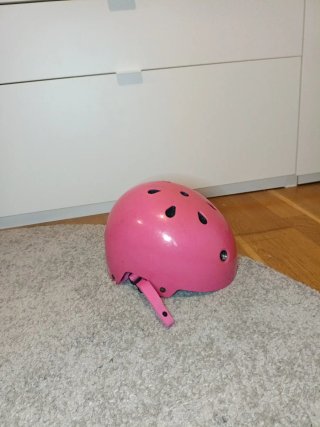 Casco patinaje niña rosa