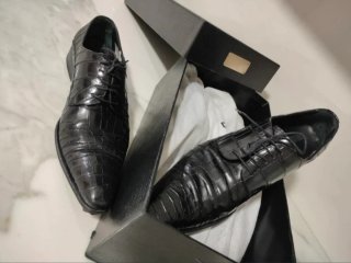 Zapatos Dolce Gabbana Cocodrilo Negro