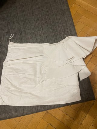Falda Zara Piel Blanca Talla M