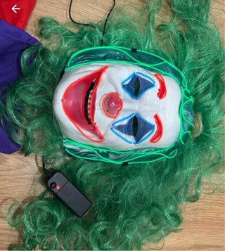Máscara de Halloween con Peluca Verde