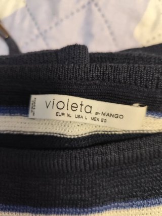 Jersey de rayas Violeta by Mango