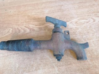 Raro Rubinetto d'Epoca in Ottone per Botti di Vino