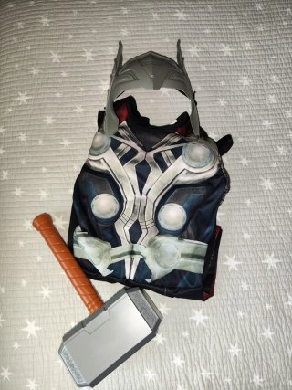 Disfraz Thor Infantil + Martillo y máscara