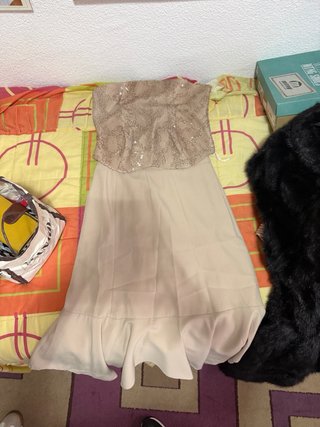 Conjunto de Corpiño y Falda Beige