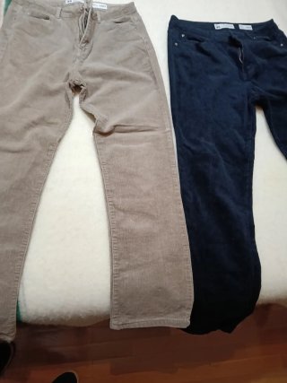 Lote 2 pantalones pana mujer Talla L/40