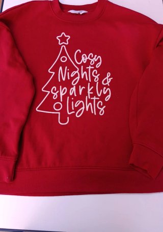 Sudadera Roja con Mensaje Talla M