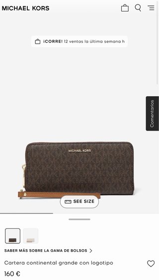 Cartera Continental Michael Kors con Logotipo