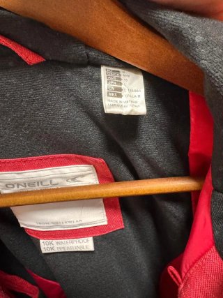 Chaqueta de nieve O'Neill de mujer roja y negra