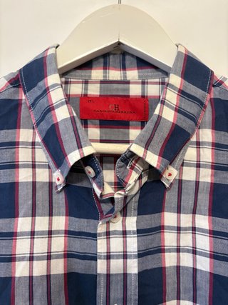 Camisa Carolina Herrera cuadros azul y rojo XL