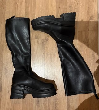Botas altas negras plataforma