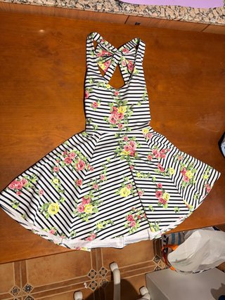 Vestido Verano Mujer Rayas Flores