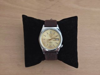 Reloj Seiko 5 Automático Dorado Vintage 35mm