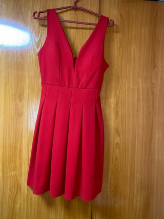 Vestido Rojo de Tirantes Anchos