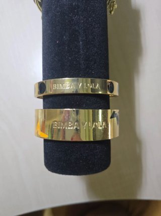 Set de 2 Pulseras Bimba y Lola Doradas