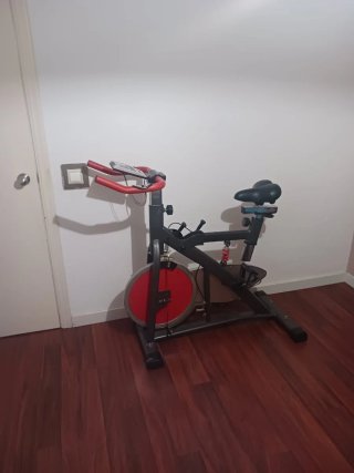 Bicicleta Estática Spinning Roja